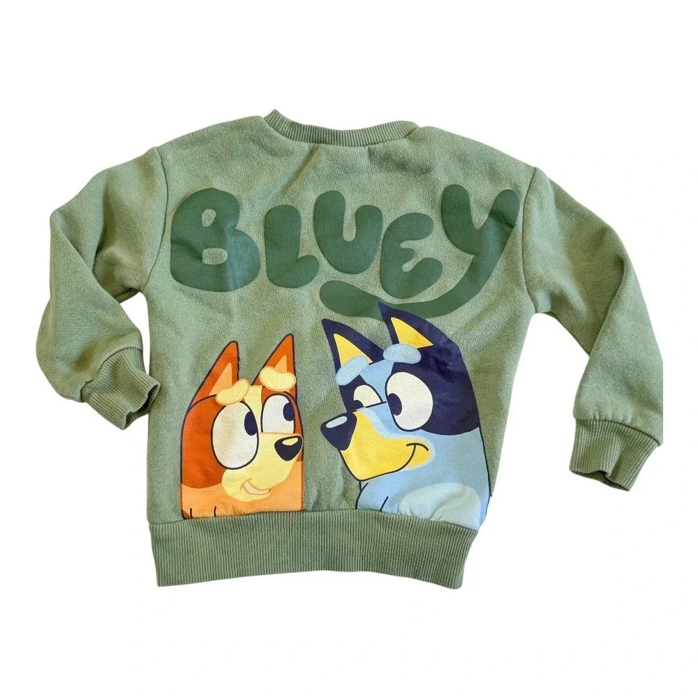 Bluey Sweatshirts and Halloween Pajamas Lot Size 18M Toddler Boys Green White